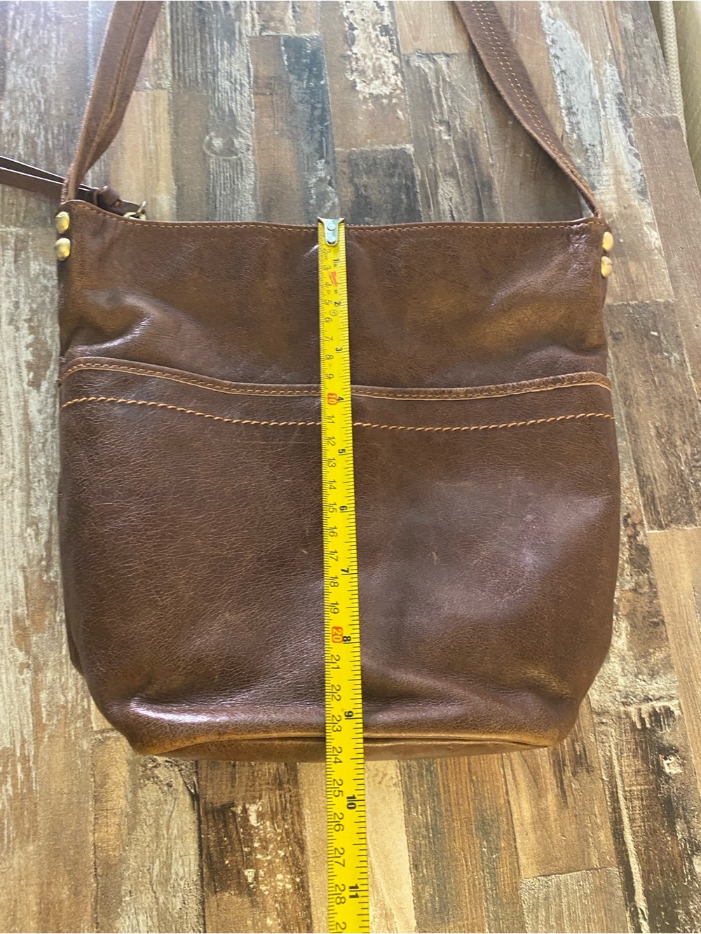 HOBO The Original Brown Leather Crossbody Bag - Picture 12 of 15